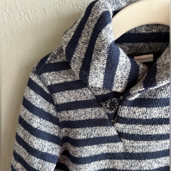 Baby Gap toddler pullover grey and navy stripes size 3T - Picture 3 of 5